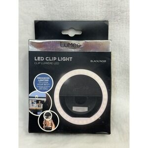 LuMee Studio Clip Light - Portable and Rechargeable LED Ring Light - Black